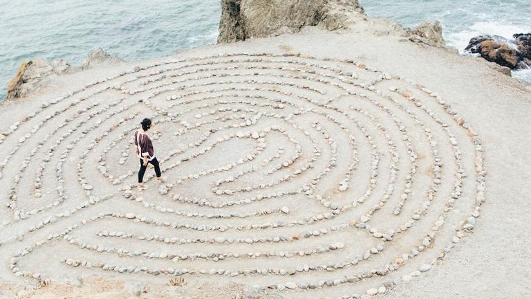San Labyrinth on the coast
