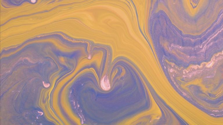 Paint drops in yellow and purple