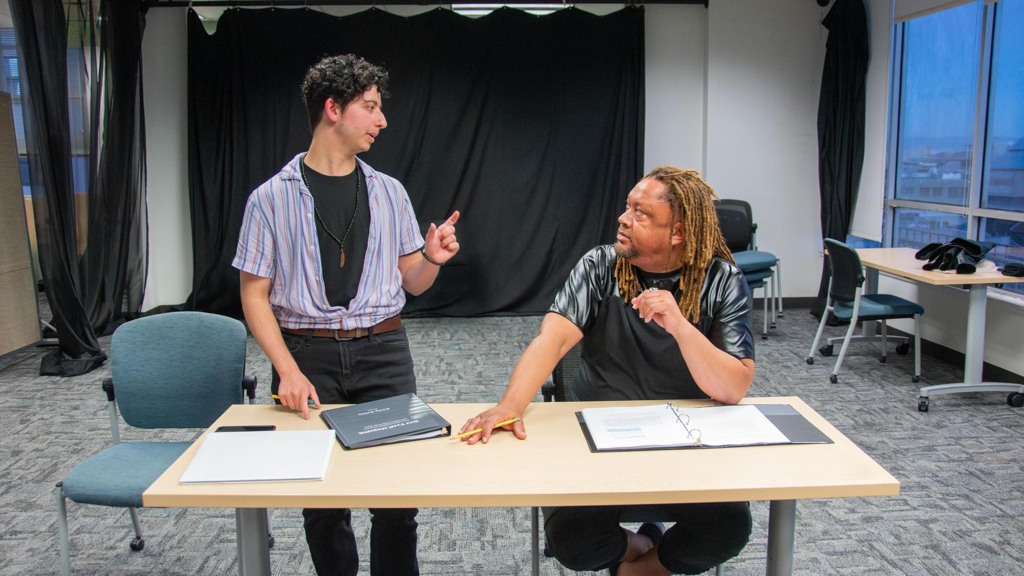 Photo from MFA student Addam Ledamyen's final project, directed by MFA alum Dazié Grego.