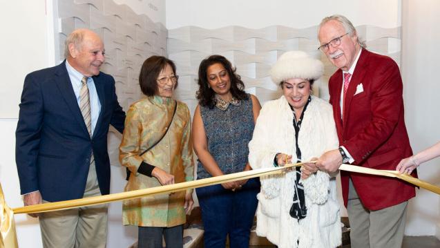 A photo of the Donor Wall Ribbon Cutting