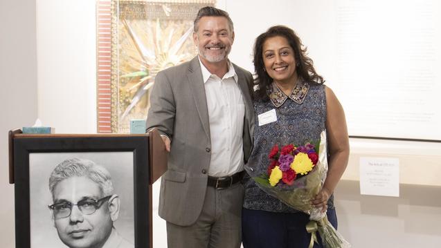 President Brock at donor event with Board of Trustee Vaishali Chadha