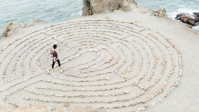 San Labyrinth on the coast