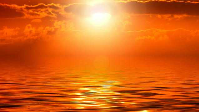 Photo of a sunset over water, with clouds in the sky.  Find out more about the Integrative Health online M.A. program at California Institute of Integral Studies (CIIS)