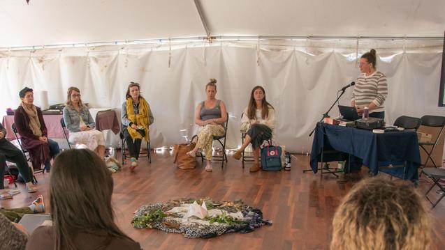 Photo of an Expressive Arts Program intensive class in session