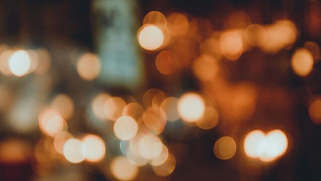Orange Bokeh Lights