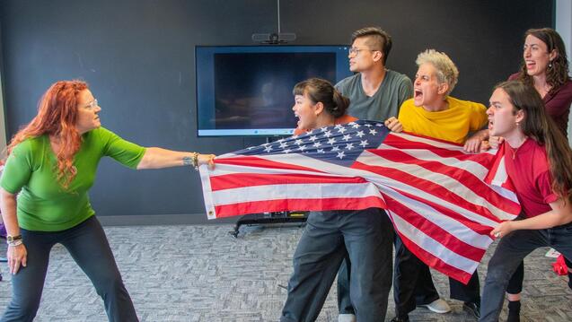 Photos from Drama Therapy, Theater For Change rehearsal, September 2025.