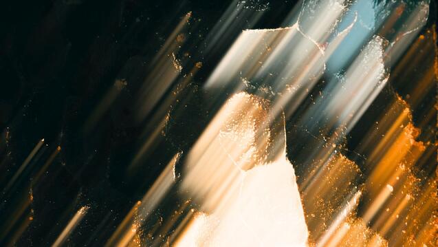 Image of arctic glass with light effect