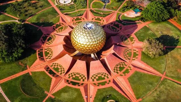 Arial view of Auroville