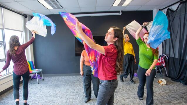 Photos from Drama Therapy, Theater For Change rehearsal, September 2025.