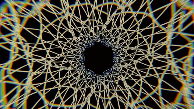 Abstract lines forming a tunnel effect