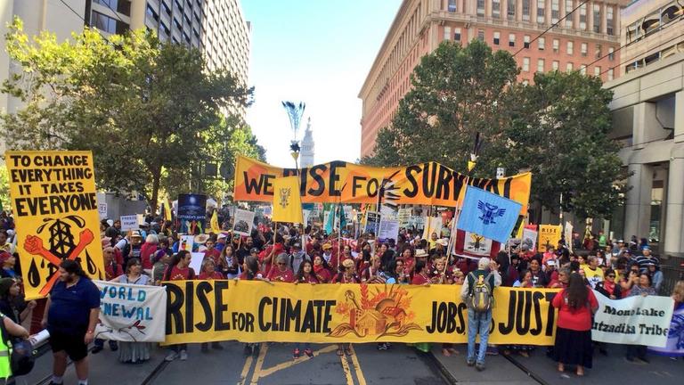 Eco Justice protest walk in San Francisco