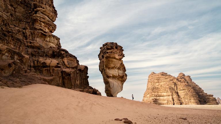 Rock structures in Hisma desert by NEOM