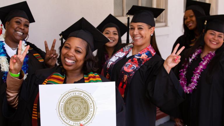 Women from the School of Undergraduate Studies at CIIS Commencement 2023
