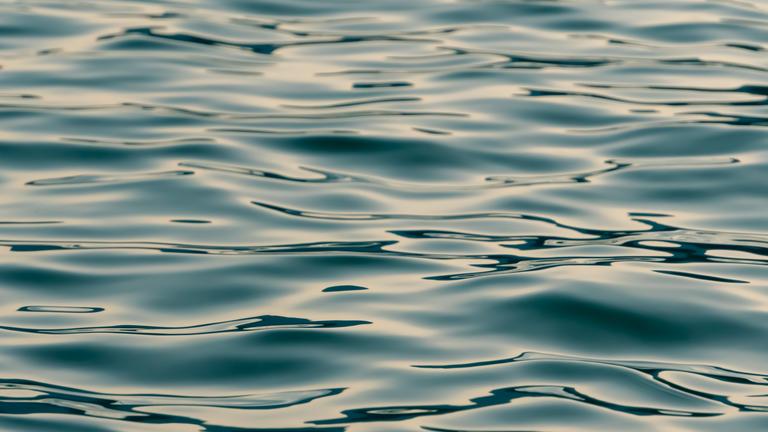 Close up of water gently rippling 
