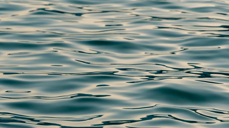 Close up of water gently rippling