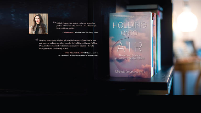 Dr. Michele DeMarco featured with her new book "Holding Onto Air: The Art and Science of Building a Resilient Spirit"