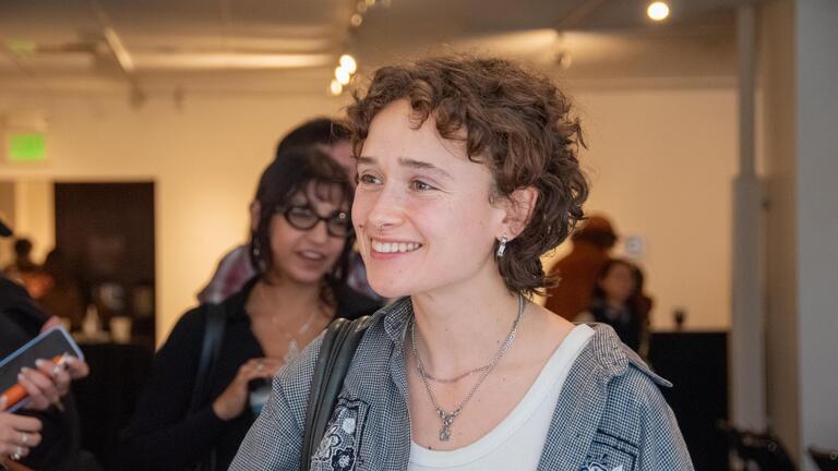 student at new student orientation