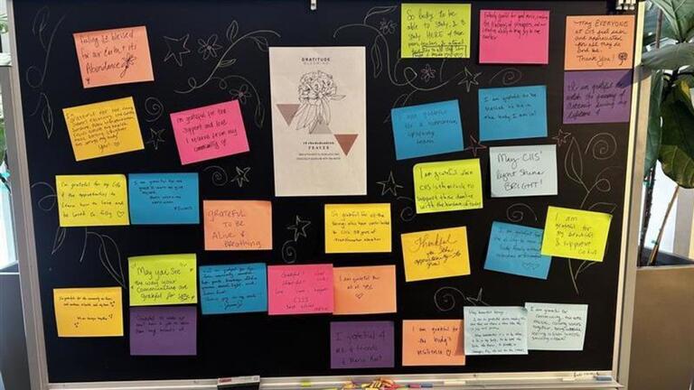 Gratitude Wall from Founder's Day Luncheon, April 2026 