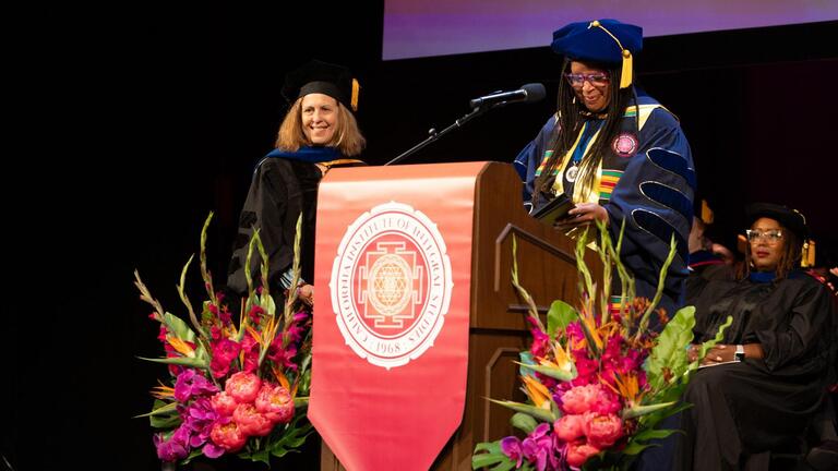 Renee Emunah at CIIS 58th Commencement. Herbst Theater, San Francisco, CA. Sunday May 24, 2026.