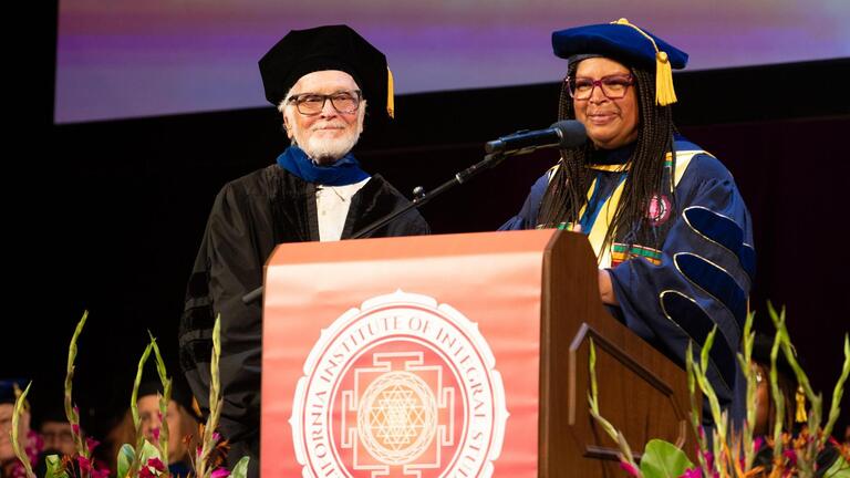 Don Harlon Johnson at CIIS 58th Commencement. Herbst Theater, San Francisco, CA. Sunday May 24, 2026.