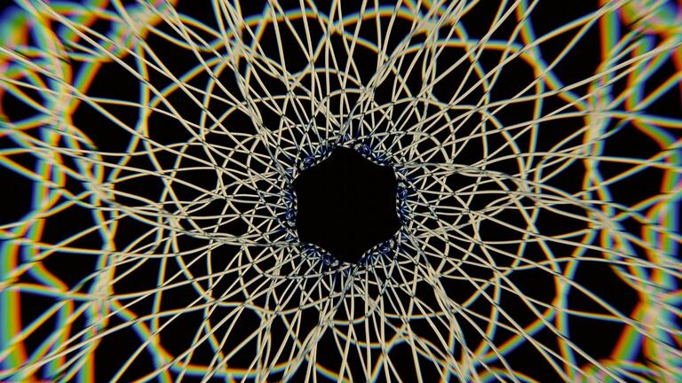 Abstract lines forming a tunnel effect