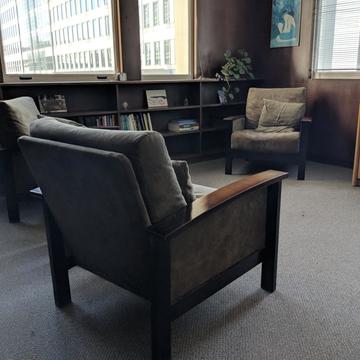 Therapy office with chairs