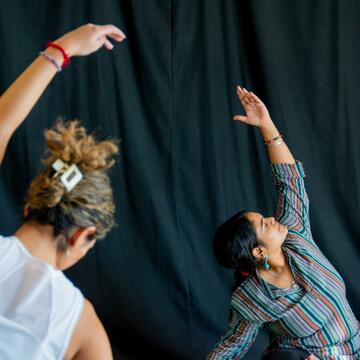 People stretching 
