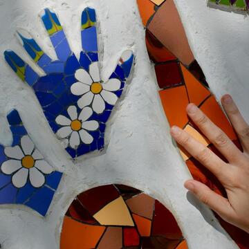 mosaic of hands