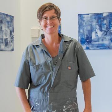 Portraits of Aimee Bosschart, MFA Department alum highlighted for Advancement.