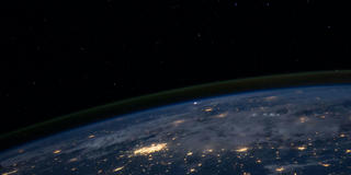 Partial view of Earth from space by NASA