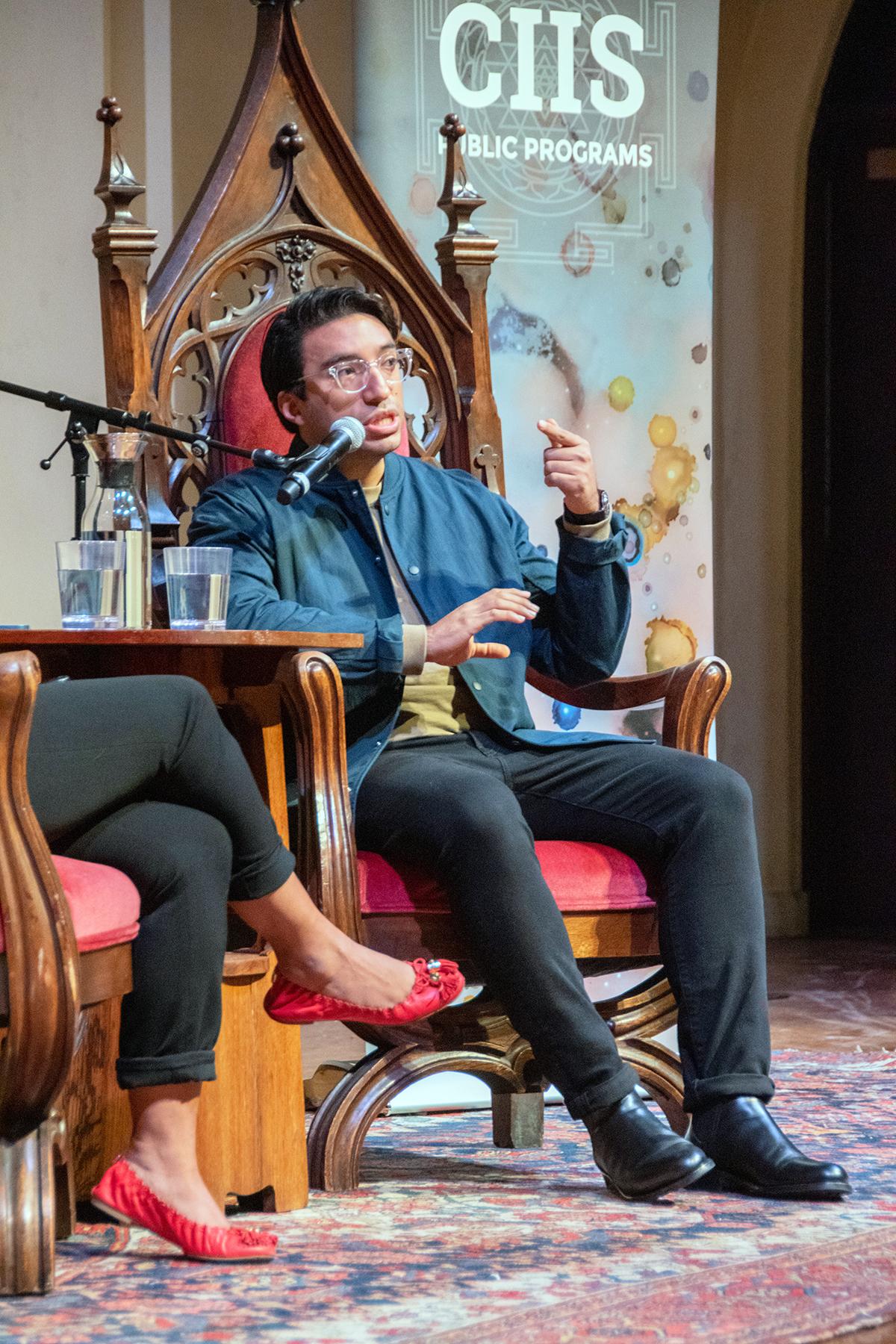 Public Programs dialogue on stage