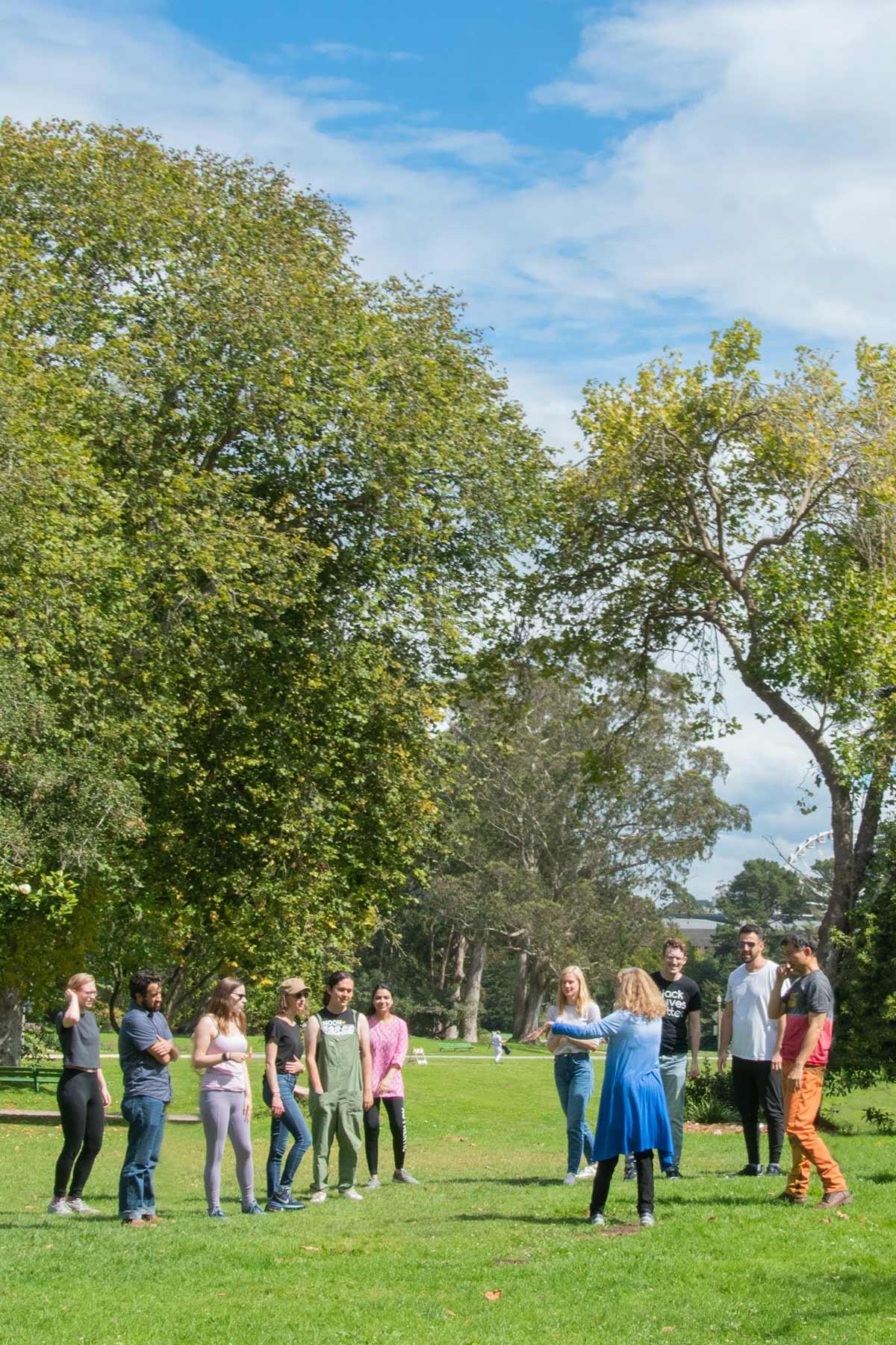 Photo of a class being conducted at Golden Gate Park