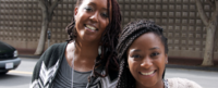 Two students in the Expressive Arts Therapy program