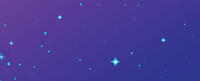 Purple banner with blue and white graphic designed stars