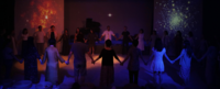 Drama Therapy students standing in a circle while holding hands. Find out more about the Master of Art in Counseling Psychology with concentration in Drama Therapy at California Institute of Integral Studies, CIIS, in San Francisco, CA.