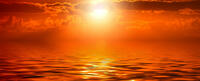 Photo of a sunset over water, with clouds in the sky.  Find out more about the Integrative Health online M.A. program at California Institute of Integral Studies (CIIS)