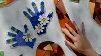 mosaic of hands