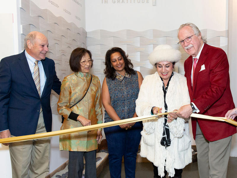 A photo of the Donor Wall Ribbon Cutting