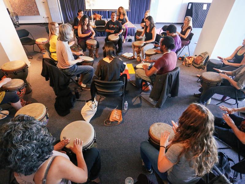 Drumming circle group