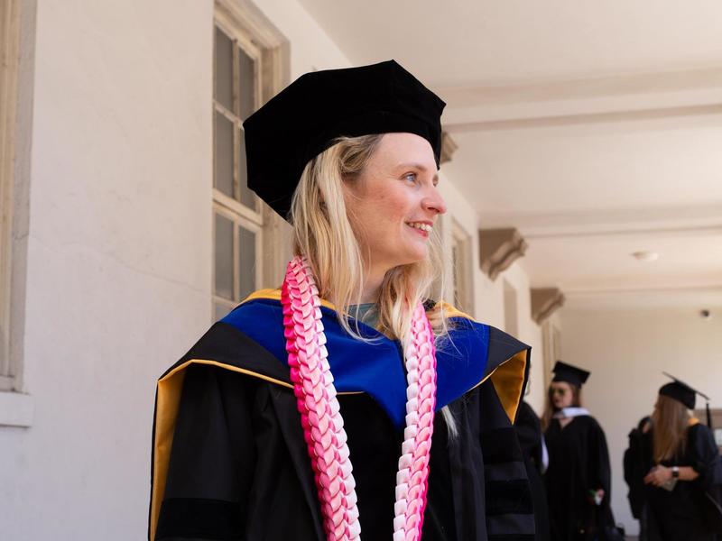 International student Anna Franchi at graduation