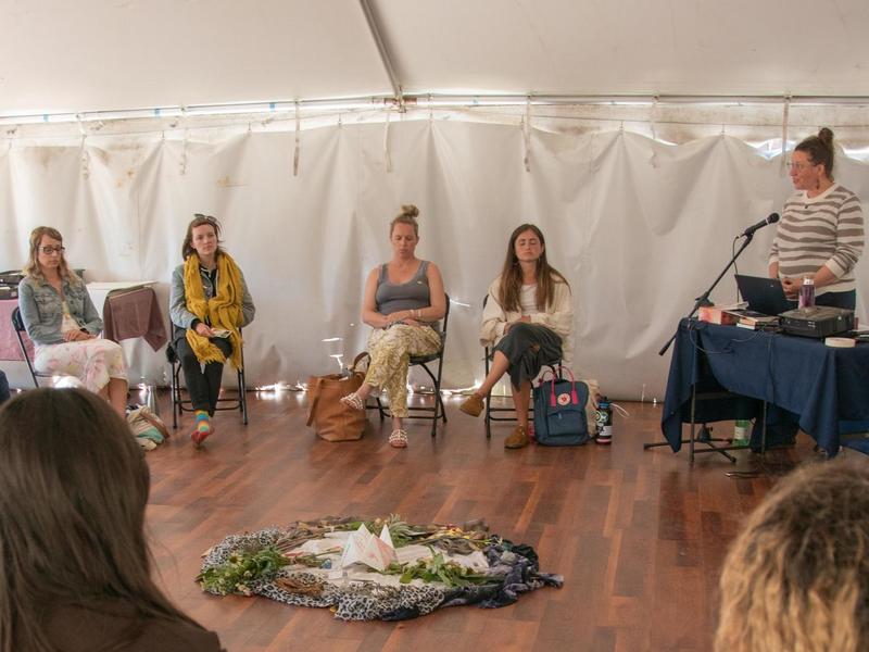 Photo of an Expressive Arts Program intensive class in session