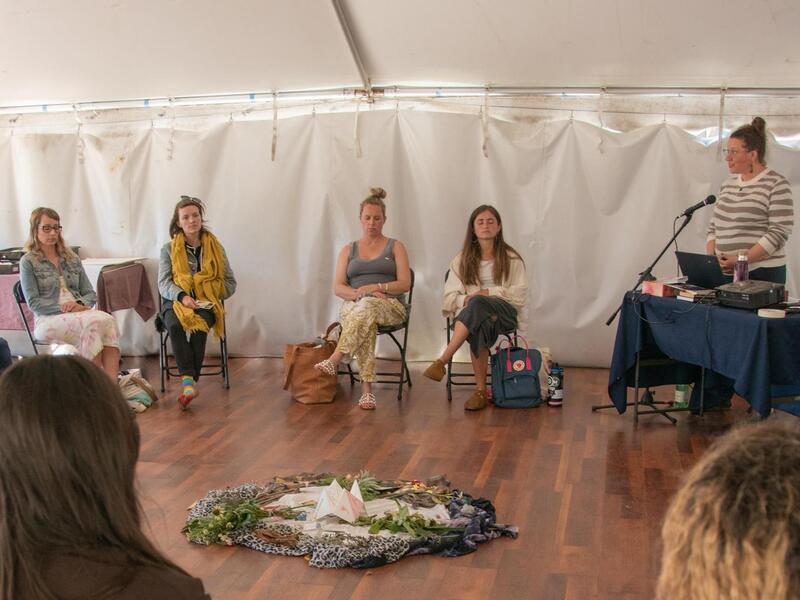 Photo of an Expressive Arts Program intensive class in session